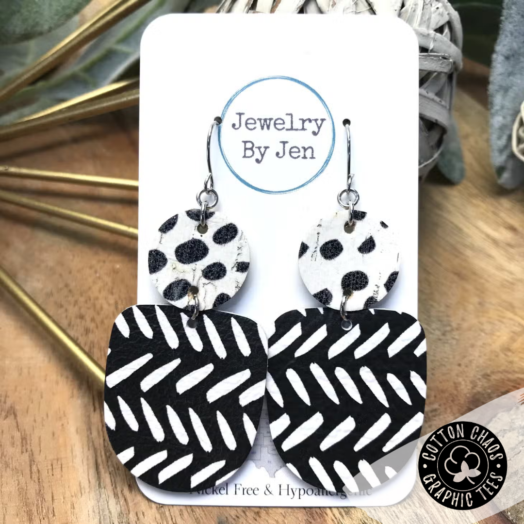Boho Dangle: Spots & Chevron