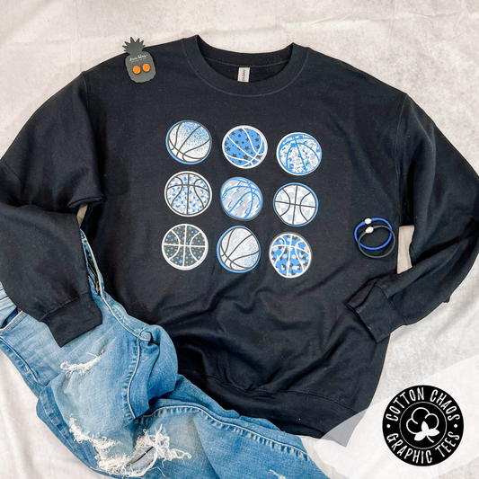 9 Blue/Gray Basketball Sweatshirt