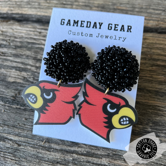 Cardinal Custom Earrings